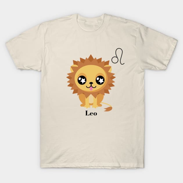Cute Leo Zodiac T-Shirt by MikaelSh